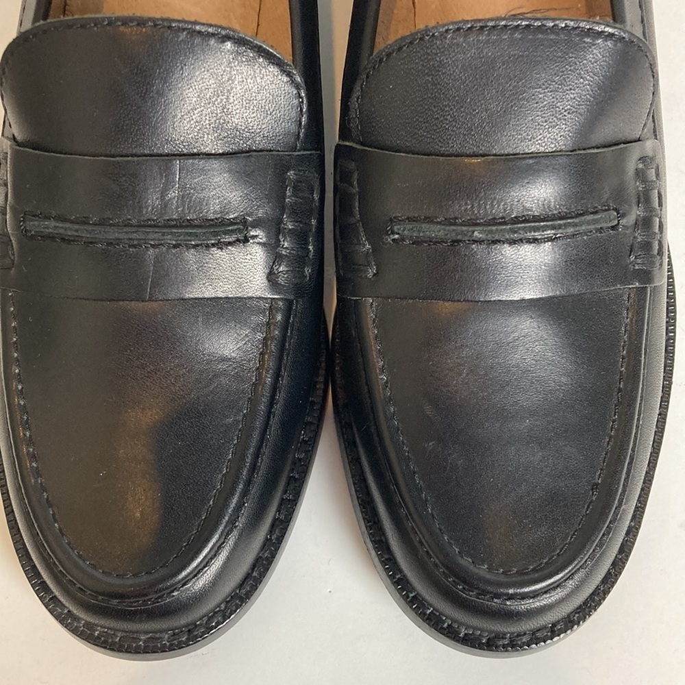 Madewell Elinor Black Leather Loafer Women’s Sz 6 NWOB Preppy Dark Academia - Picture 5 of 15